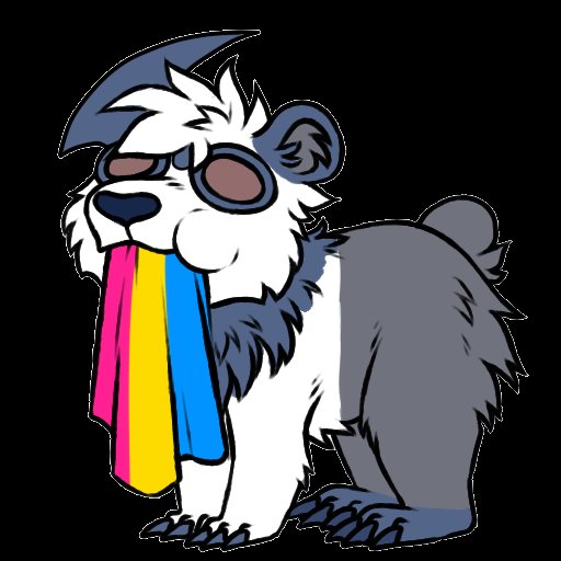 Pansol__'s tweet photo. Happy Pride Month!

...Why is he eating my flag? https://t.co/3yCRBliz14