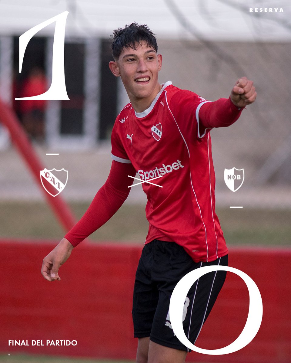 Independiente's tweet photo. ¡GANÓ LA RESERVA! 

Con gol de Nahuel Junco, #Independiente venció 1-0 a Newell's por la decimosexta fecha del #TorneoProyección.

#TodoRojo 🔴 https://t.co/KzNZXJkizz