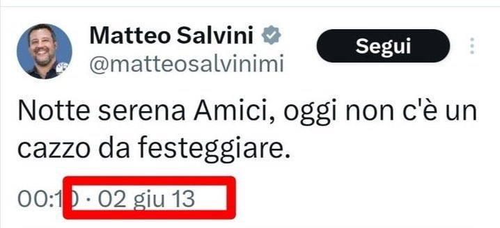 antotrav's tweet photo. @matteosalvinimi Sembra che lei abbia cambiato idea rispetto al 2013, e infatti oggi era presente alla celebrazione del 2 Giugno, vero? Come un vero patriota? https://t.co/mY9neBDfAQ