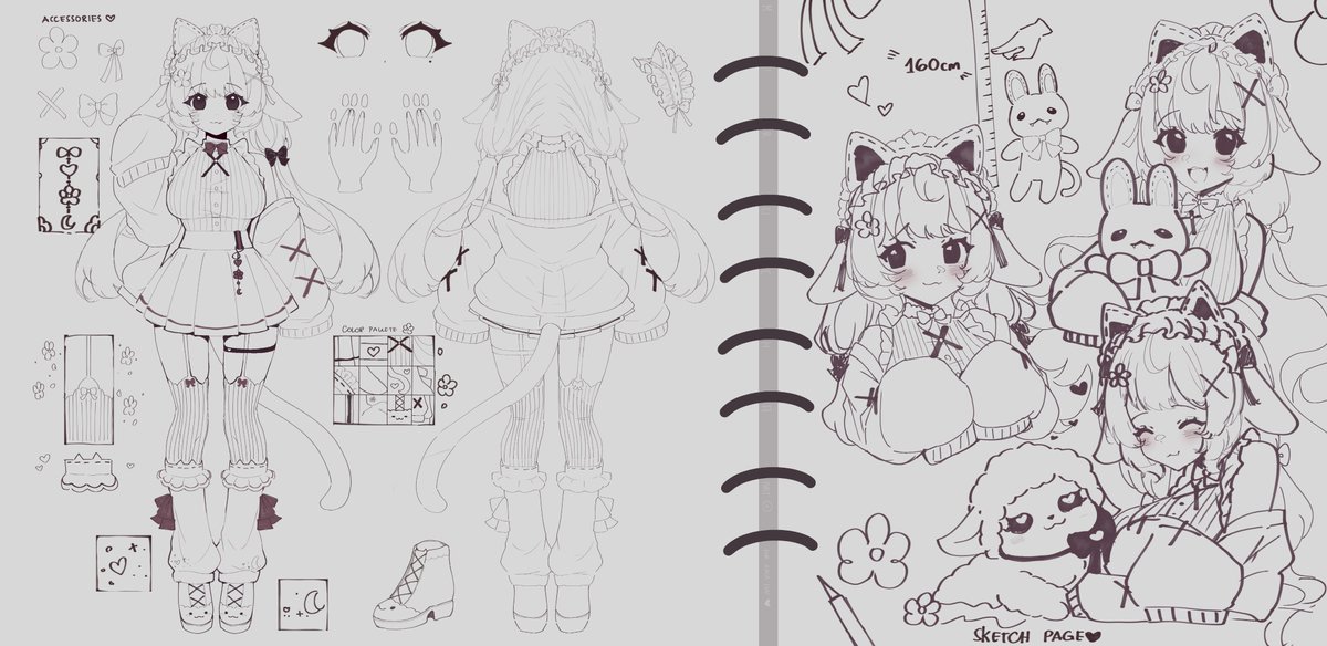 Mirucha04's tweet photo. reference sheet wip >W< ///// I will try to personalize each reference sheet. One more ref sheet to finish sketching yay. This will be my first 2 samples for ref sheet! https://t.co/aoP3Sds4sg