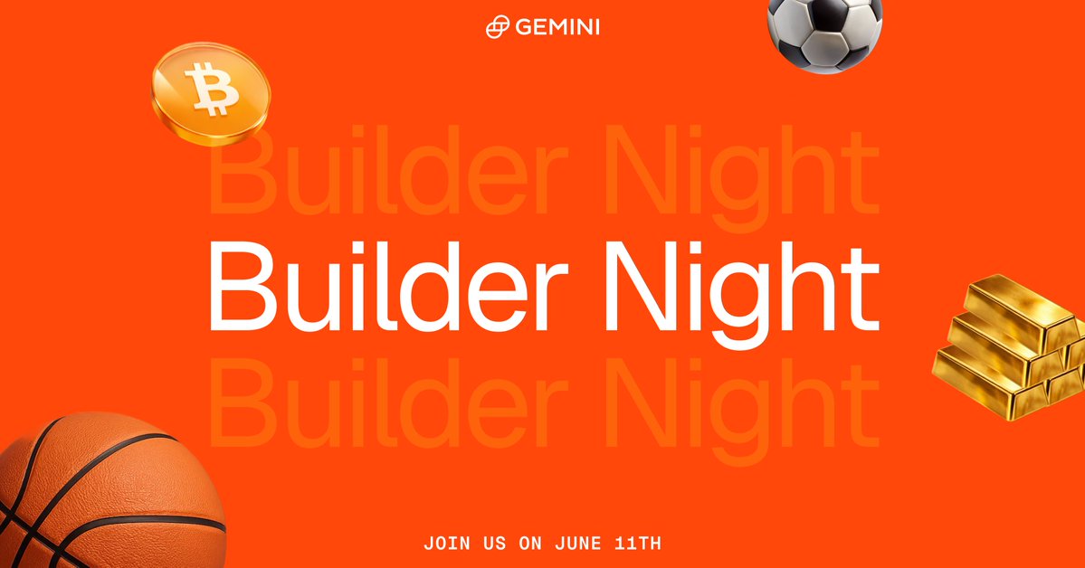 Gemini's tweet photo. Calling all NYC students and interns 🗣️

Working on a startup? Deep down a rabbit hole? Or just building something cool?

Come hangout at the Gemini HQ next Thursday @ 6PM to talk crypto, markets, and trading with the team. Dinner and merch included. Limited spots available.