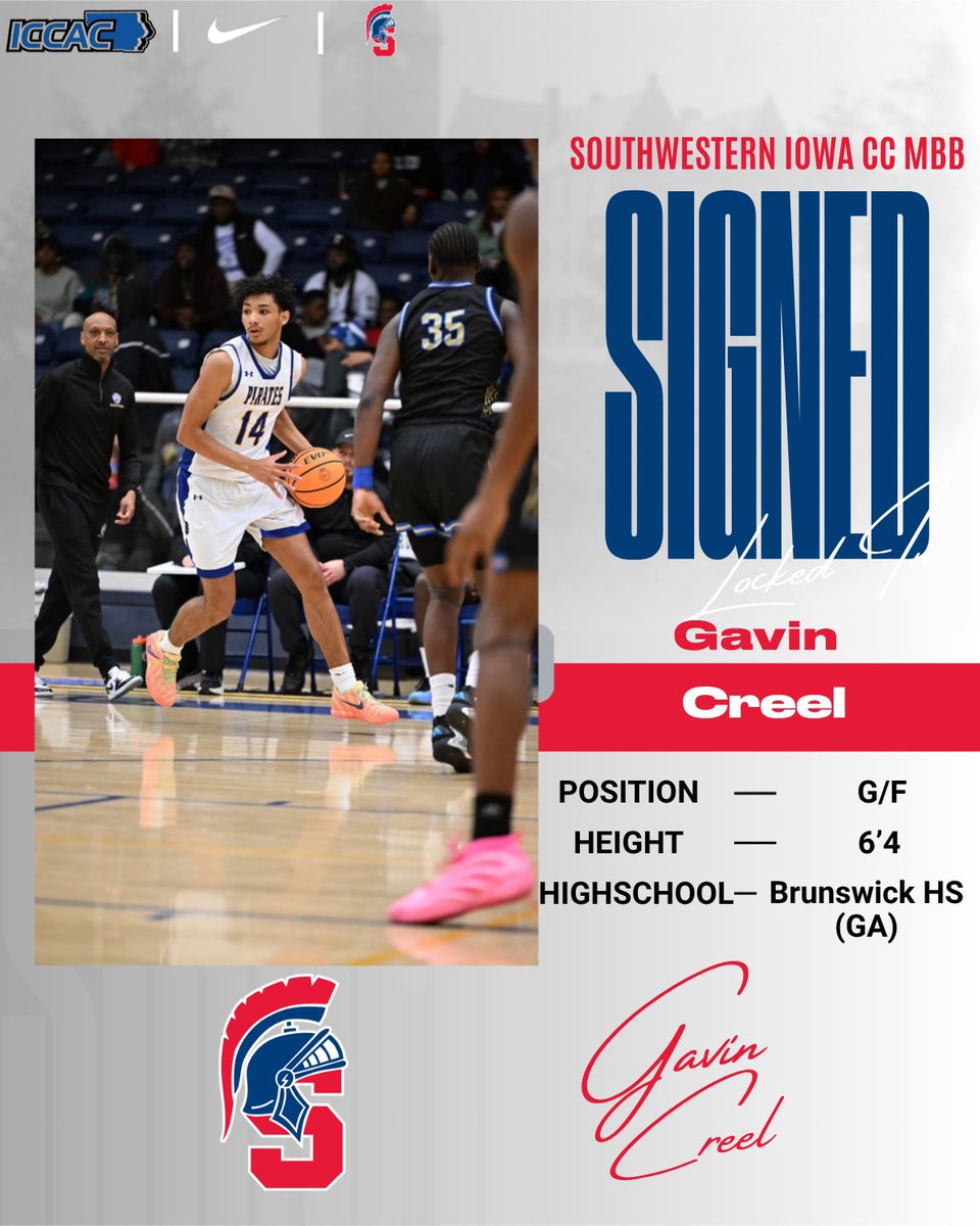 SWCCBasketball's tweet photo. Welcome to Spartan Nation @GavinCreel14. He is a high level athlete that averaged a double double this past season. Can’t wait to get him on campus. @swish_scout @SWCCSpartans @BrunswickMB https://t.co/rpAREgiEIN