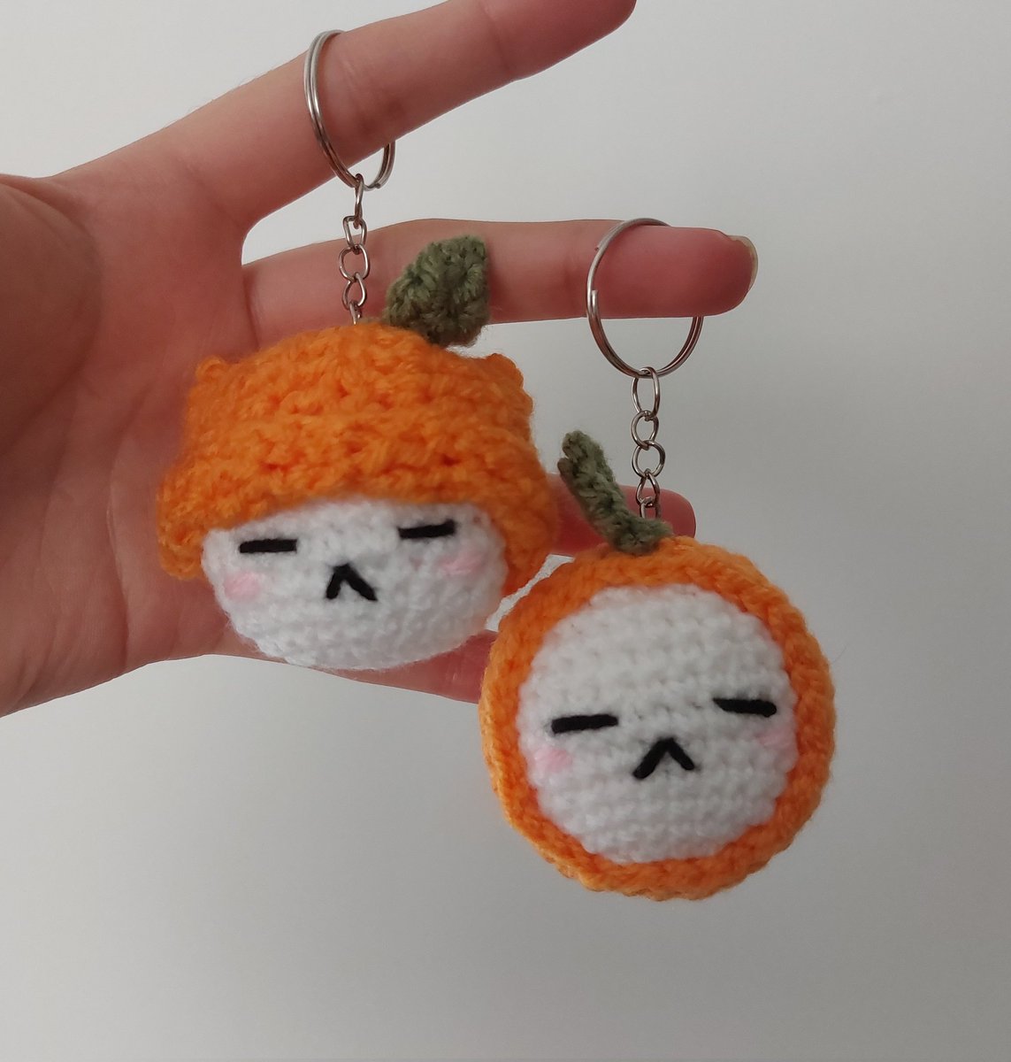 fairynkk's tweet photo. yoongerine keychains i made 🐱🍊🌱

as always u can get them here: https://t.co/TzeqKP6NcF https://t.co/veDCCyXm5I