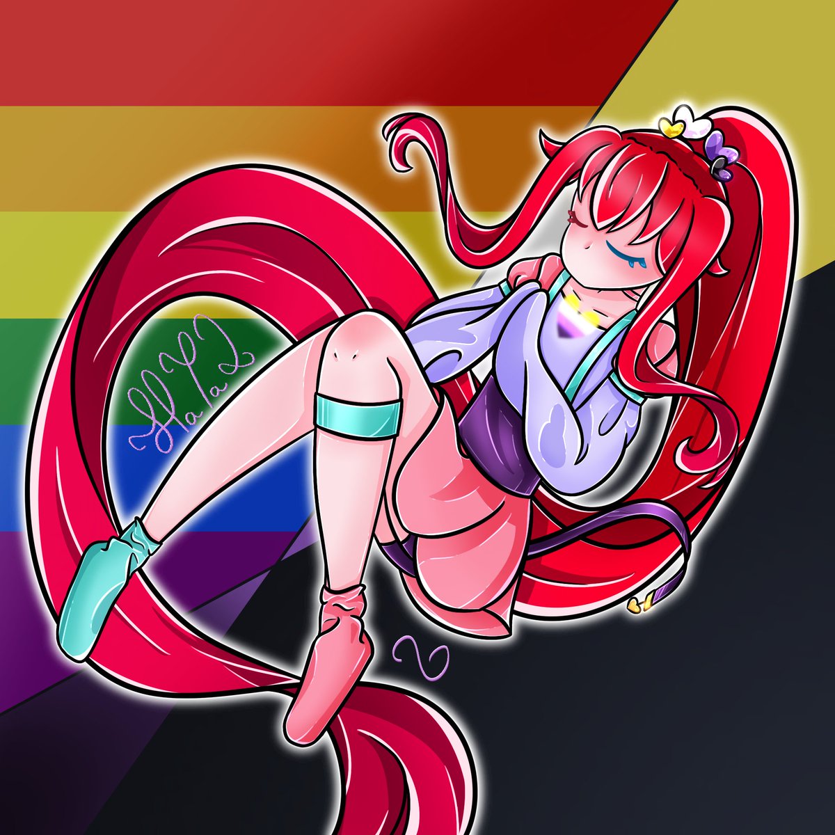 AyayaHaya2's tweet photo. Happy Pride Month ! 🏳️‍🌈
" Remember you are loved the way you are❤️"
💛🤍💜🖤 - 🌺 https://t.co/7iucnZ3ba3