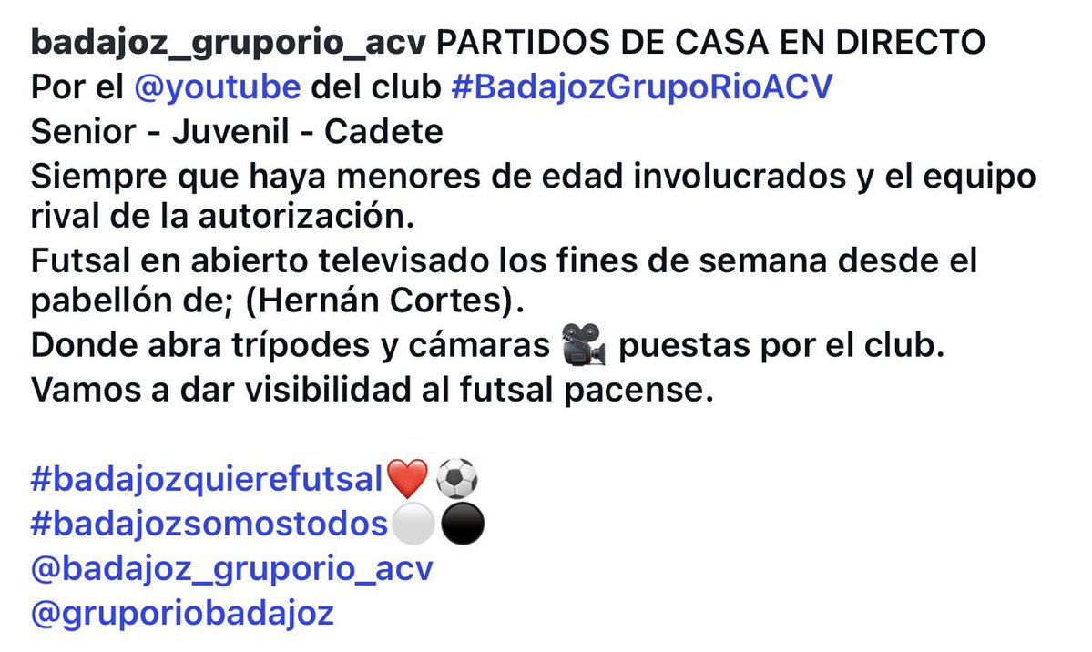 AscVida's tweet photo. Futsal pacense televisado; 🎥 https://t.co/6Xk29FMnFn