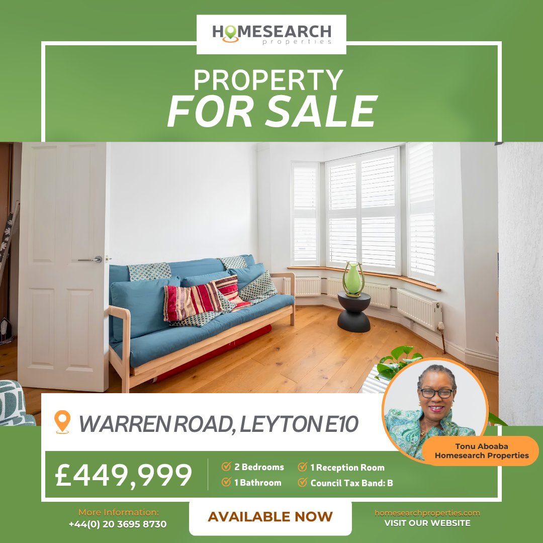 HomesearchProp's tweet photo. Stylish first-floor period conversion with excellent value-add opportunity in a well-connected East London location.

💷 £449,999
📍 Warren Road, Leyton E10

Know more: https://t.co/PUMPxtGf03

#HomesearchProperties #PropertyForSale #WarrenRoad #LeytonE10 https://t.co/vaFPrzTOQJ