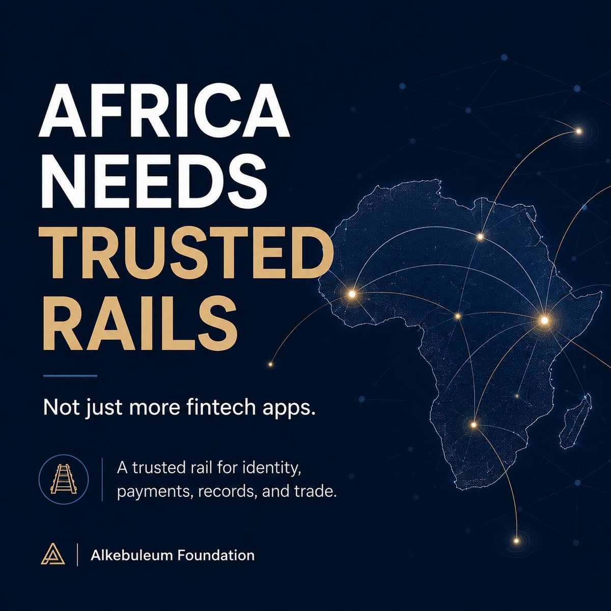 dwehsidi's tweet photo. Africa is not short of fintech apps.

Africa is short of trusted rails.

The future of identity, payments, records, stablecoins, and trade cannot depend only on systems built elsewhere.
#DigitalSovereignty #Africa #Fintech #Alkebuleum https://t.co/lhJRl7H4b5