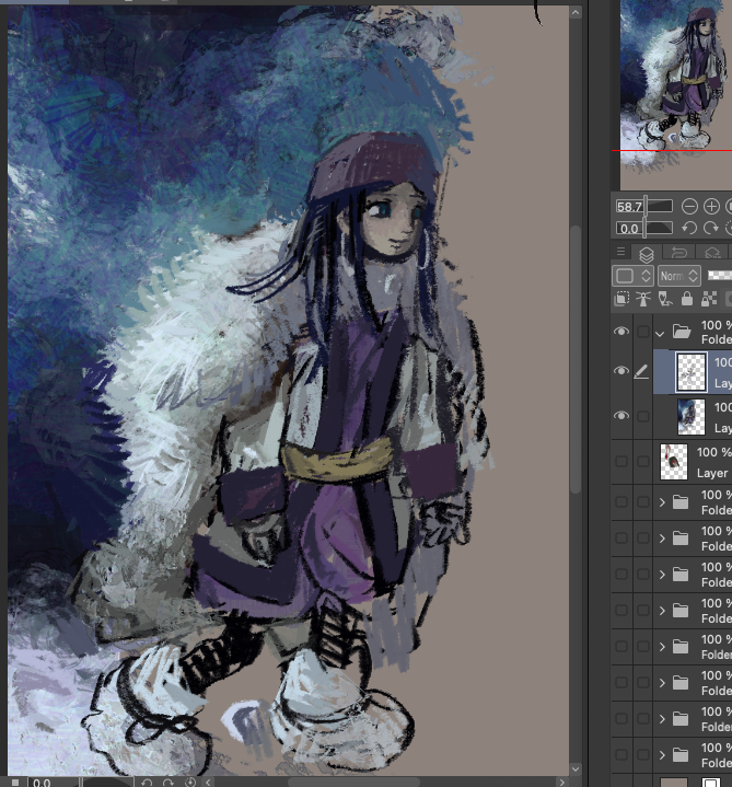 malampon's tweet photo. Asirpa wip (?) idk if i'll ever finish this https://t.co/lxYEnlrV2N