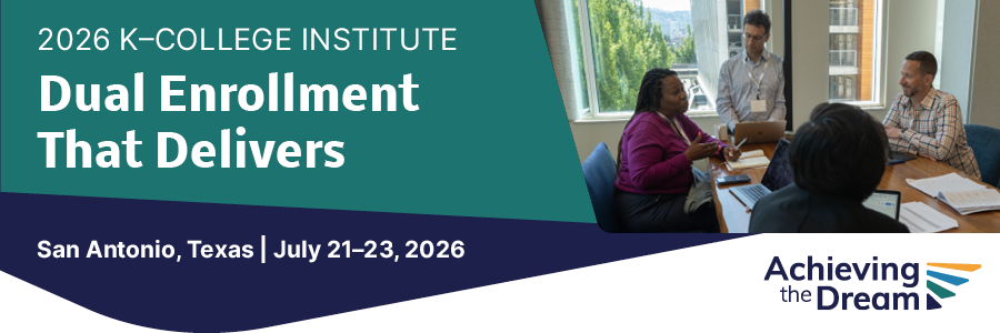 AchieveTheDream's tweet photo. Join us for our 2026 K-College Institute!

Hear Keynote Speaker Stephanie Malia Krauss challenge attendees to rethink dual enrollment not simply as a mechanism for earning credits but as a powerful opportunity to help young people build long, happy lives.

https://t.co/RLUsFhWqXE https://t.co/d6Yipz6acK