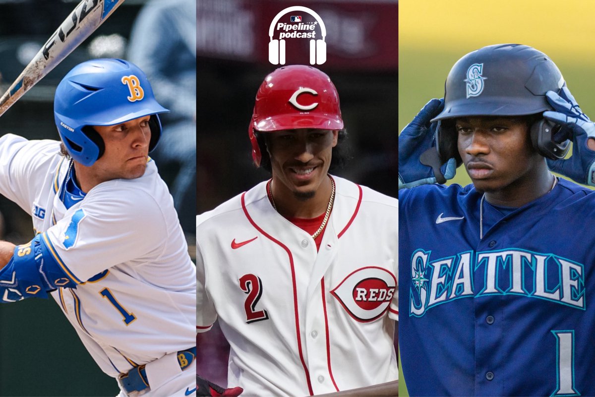 MLBPipeline's tweet photo. NEW PODCAST: https://t.co/mLx5ENZ9mU

🎧 Expanded Top 200 Draft rankings … who’s where?!
🎧 Reds' Arroyo makes MLB debut
🎧 Mariners' Celesten enters the Top 100
🎧 Madness in the NCAA Men's Regionals https://t.co/IrYsGsJ0Oz