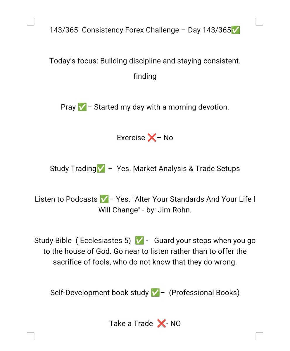 Degenplus's tweet photo. 143/356 
Consistency Forex Challenge – Day 143✅ https://t.co/WMoz1Kh7hA