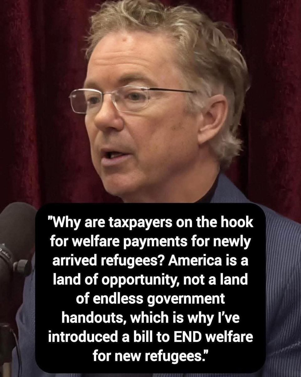 Sassafrass_84's tweet photo. Hi Rand. End welfare for ALL "refugees." None of our tax dollars should be going to one illegal. https://t.co/CDVfB0gjov