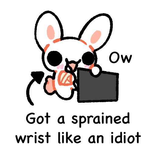 BunnyWhimsyy's tweet photo. Luckily I can draw in a specific way that doesn’t hurt (not bending my wrist!) but I cant really do much else 😭 https://t.co/b9WAstXV9u