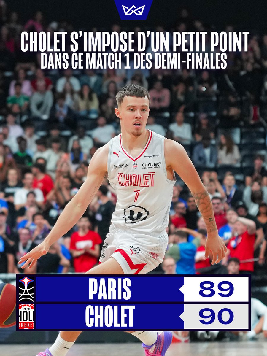 Betclic_ELITE's tweet photo. Premier match remporté par @CB_officiel dans cette série des demi-finales face au Paris Basketball 👀

#BetclicElite #Basketball https://t.co/Xna7ccsBCn
