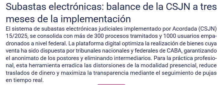te_gomez's tweet photo. El sistema de subastas electrónicas judiciales implementado por Acordada (CSJN) 15/2025, se consolida con más de 300 procesos tramitados y 1000 usuarios empadronados a nivel federal. @errepar https://t.co/mvDML9wu9J