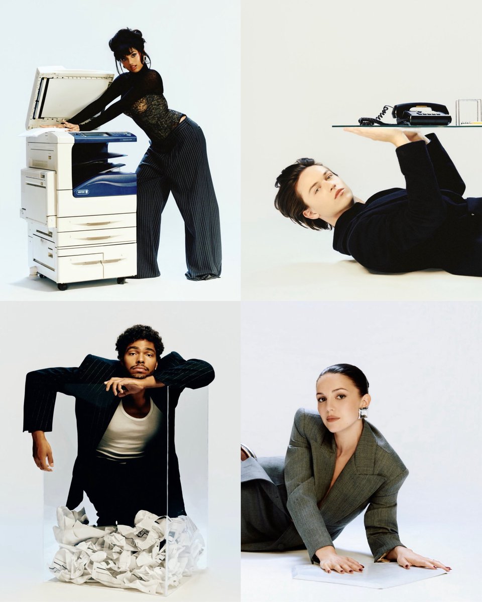 FilmUpdates's tweet photo. ‘NOT SUITABLE FOR WORK’ stars Avantika, Jack Martin, Nicholas Duvernay, Ella Hunt and Will Angus photographed by Caroline Tompkins for Paper Magazine https://t.co/ClAmEajYz9