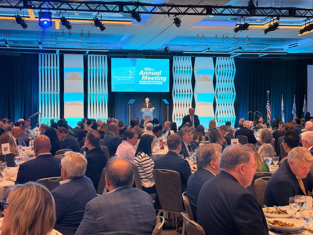 ToniPreckwinkle's tweet photo. This morning, I joined business and community leaders at the Chicagoland Chamber of Commerce Annual Meeting. From supporting small businesses to investing in emerging industries, we're working to ensure Cook County remains a place where people and businesses can thrive. https://t.co/g2QxygxMRs