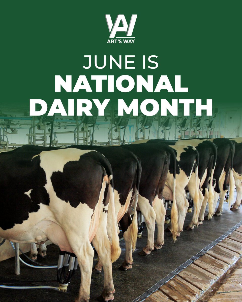 ArtsWayMfg's tweet photo. Happy National Dairy Month to all the dairy farmers out there! We are proud to support the important contributions of the dairy industry🐄🥛🧀 https://t.co/RgvC6w0l9U