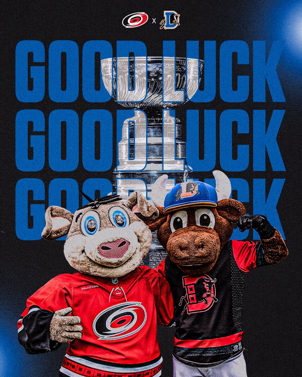 DurhamBulls's tweet photo. Go get ‘em @Canes 🚨

We’ll be cheering you on from the DBAP❕❕ https://t.co/id49BdCU8p