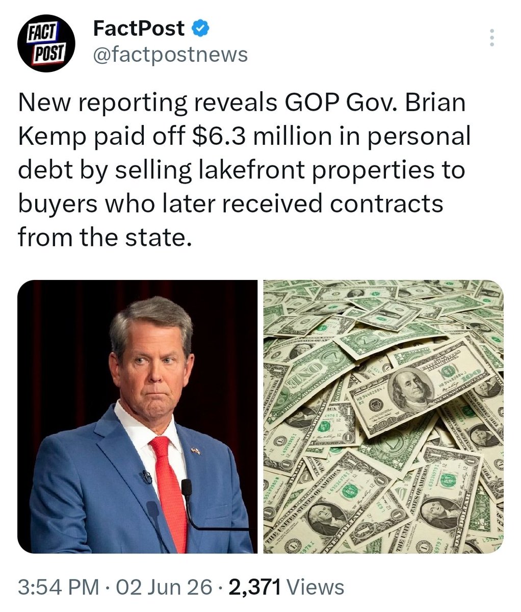 bobbymodude's tweet photo. @BrianKempGA Another good point, you are a crook and should be in jail, not in the Governor chair. https://t.co/lPPFd8ZXSP