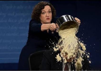 LuluLostAtSea's tweet photo. @katieporterca Do we get to watch Katie use her scalding hot mashed potato attack if she becomes governor? https://t.co/y4p8YakDSn
