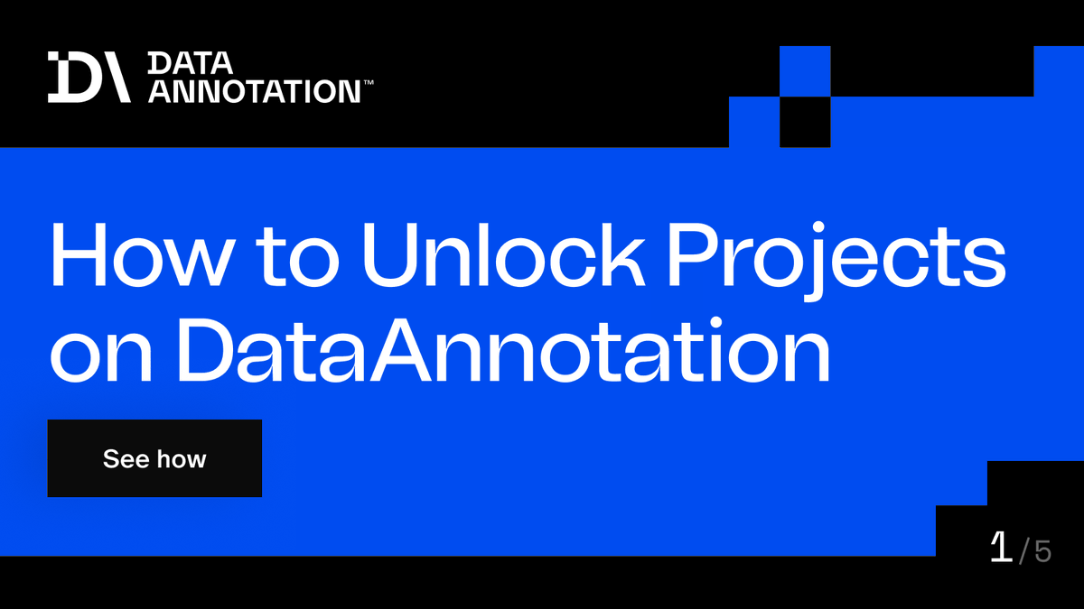 Data_Annotation's tweet photo. DataAnnotation is selective by design.

Not for guaranteed approval seekers. It’s for professionals with the expertise to evaluate complex outputs, not just complete mechanical tasks.

Here's what pushes workers to the top compensation tier. https://t.co/Dsie9PJPow
