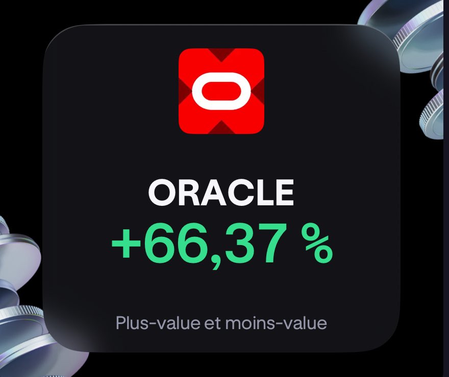 mathis_finance's tweet photo. Je ne fais quasiment aucun swing, mais ravi de voir que mon premier sur $ORCL à bien marché.

+70% depuis le 12 avril.

La tendance de fond était déjà tellement haussière avec $NBIS $IREN qui enchaînait ATH sur ATH.

Pendant ce temps là Oracle et son backlog géant (1.3x la capitalisation à 130$) se faisait emmener à la cave du fait de la petite guerre entre OpenAI vs Anthropic.

Peu importe si ce backlog se réalise, il y avait clairement un beau trade à aller chercher à 130/140$, le P/E était à 22/23 et le P/OCF était plus que conservateur.

Je pense que je vais sécuriser et arbitrer vers $MA pour une position long terme