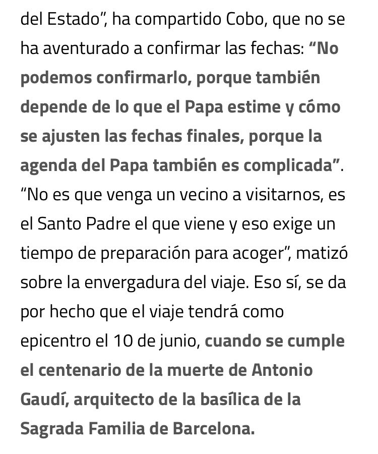 conservadorscat's tweet photo. L’epicentre de la visita papal a gener 2026. Ara l’epicentre serà Madrid per incomparescència de l’Omella, que, posant-se de perfil, l’ha convertit en una visita “privé” a BCN. No fos cas que el Papa vegi la seva nefesta i desarrelada gestió de l’ @esglesiabcn @elnacionalcat https://t.co/HTAHkpn6od