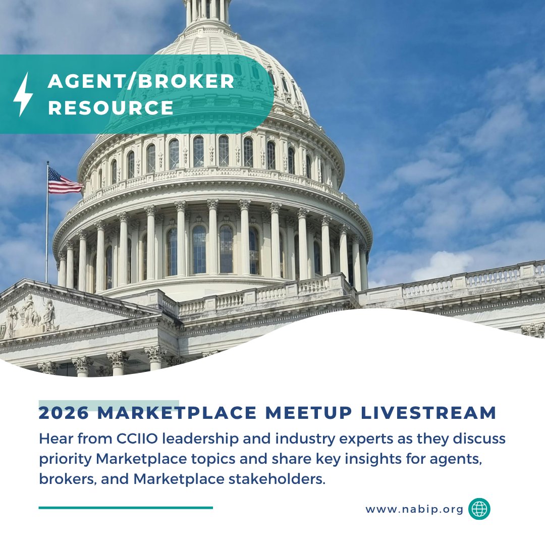nabipsocial's tweet photo. Join CCIIO tomorrow, Wednesday, June 3, from 8:45 a.m.-12:15 p.m. ET for the 2026 Agent/Broker #MarketplaceMeetup Morning Sessions livestream.

Watch the livestream: https://t.co/qdzp2Qmpq4

#AgentsAndBrokers #HealthCoverage #MarketplaceUpdates #CCIIO #HealthcareIndustry https://t.co/xURoECN9kc