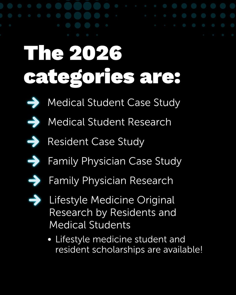 aafp's tweet photo. You’re making a valuable impact in family medicine, and #AAFPFMX offers a platform to showcase your work.

Submit your research or case study by June 30 for an opportunity to have your poster featured at FMX 2026. Review poster guidelines and explore lifestyle medicine scholarship opportunities here: https://t.co/76zDRa8h7G