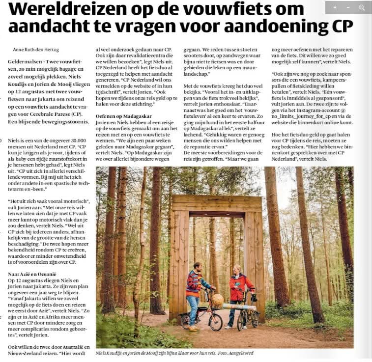 ToegankelijkB's tweet photo. Onze duo-voorzitter Niels verlaat het bestuur én Nederland voor een tijdje. Mienke blijft de voorzitter van de stichting. 
In het artikel kun je lezen over de fietstocht voor Cerebrale Parese van Niels en zijn partner. @no_limits_journey_for_cp

https://t.co/wAw2HeVaaT https://t.co/CD6Sr2UBWg