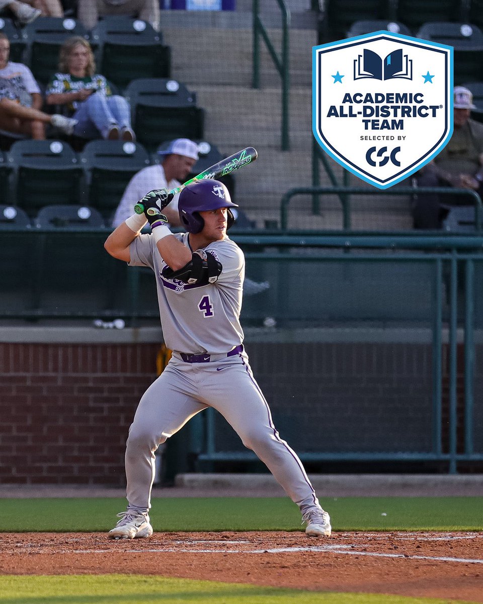 TarletonBase's tweet photo. The work shows up everywhere 👏

Congrats Rayner, Karsen, Slade, Brady, and Carson on being named CSC Academic All-District https://t.co/ubkfehborH