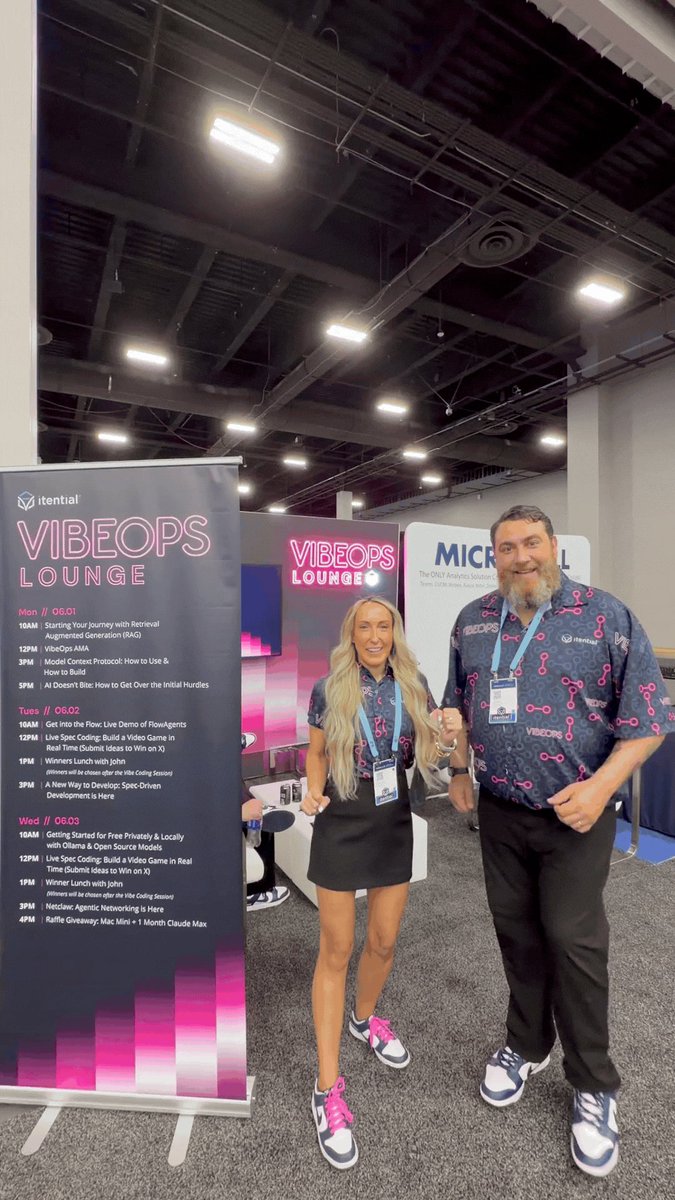 Itential's tweet photo. Day 2 at Cisco Live and the energy is… at the VibeOps Lounge! ⚡️
️
Come find us at booth 2607. Live FlowAI demos, electric swag, good vibes, and of course, @KristenHRachels and @John_Capobianco.

#CiscoLive #VibeOps https://t.co/mRFjYq195Y