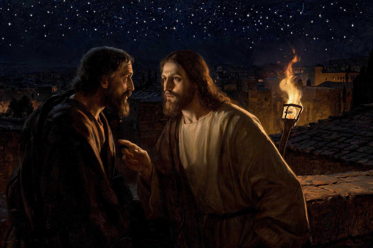 Adam_FaithfulM's tweet photo. Jesus said you must be "born again" to enter the Kingdom of God.

Nicodemus, one of the most educated men in Israel, had no idea what it meant.

Most modern Christians don't either.

"Born again" has been reduced to a cultural phrase. A checkbox. A moment.

It is none of those things.

Here's what it actually means, straight from John 3. 🧵