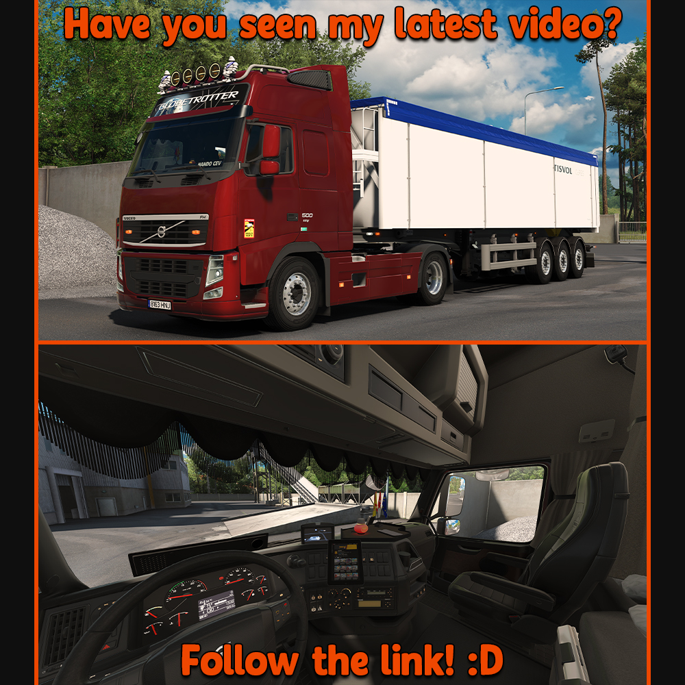 nando_cev's tweet photo. Hey truckers! Have you seen my latest video? If you haven’t, here’s the link! Don’t forget to like and subscribe! <3
#nandocev #BestCommunityEver #trucks #4k @SCSsoftware @YouTube
https://t.co/Ww678lx4lD https://t.co/8M6JmSQao8