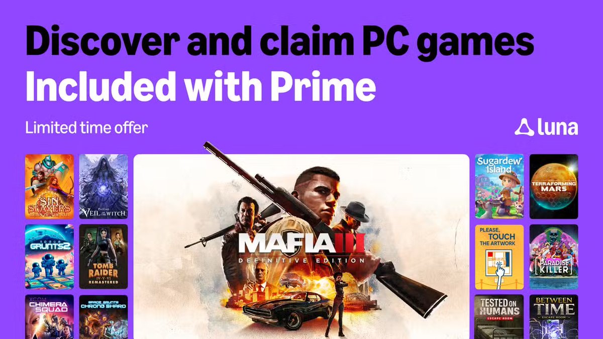 PastorXbox's tweet photo. Prime Gaming Oferece 15 Jogos Gratuitos Para PC Em Junho De 2026

🎮 Prime Gaming Oferece 15 Jogos Gratuitos Para PC Em Junho De 2026

Amazon anunciou que, durante o mês de junho de 2026, os assinantes do Prime Gaming poderão resgatar 15 jogos gratuitos para PC, com três deles já disponíveis para download a partir de 2 de junho.

Na primeira semana, os usuários podem resgatar Mafia III: Definitive Edition (código GOG), Tomb Raider IV‑VI Remastered (via Epic Games Store) e XCOM: Chimera Squad (também como código GOG). Esses títulos permanecem acessíveis mesmo que a assinatura seja pausada temporariamente.

A partir de 11 de junho, a oferta passa a ser de quatro jogos por semana. Na data de 11 de junho entram G.I. Joe: Wrath of Cobra (Epic Games Store), Paradise Killer (GOG), Sin Slayers: Reign of the 8th (GOG) e Tested on Humans: Escape Room (GOG).

Não é Amazon Prime? Assine Aqui https://t.co/breDOv4kM7

https://t.co/qEdL2z7OWs
#Xbox 
#PrimeGaming