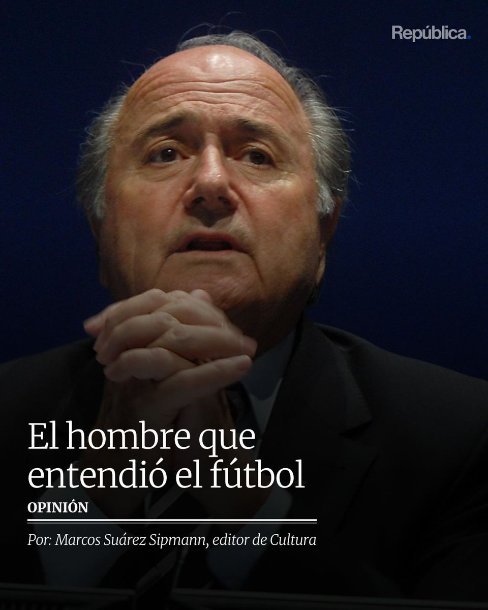 republicagt's tweet photo. ⚽️ Mucho antes de los escándalos, hubo un hombre que comprendió el poder del fútbol como pocos. En esta columna, @mssipmann recuerda su encuentro con Sepp Blatter en 1998.

🌎 Una entrevista sobre poder, política, negocios y fútbol en la historia de quien cambió para siempre la FIFA.

📖 Lea la columna completa aquí: https://t.co/LrKD92alBT 

 #Opinión #Fútbol #FIFA #SeppBlatter #RepúblicaGT