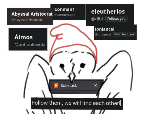 kriiger_tyto's tweet photo. BAN-NVKE PREP THREAD

Worrying signs X is going to get completely pozzed: good xosters banned, removal of email registration on pc, etc.

Please frens, before the bannvke drops on all of us, follow these individuals on SUBSTONK. We can rebuild our network from there. 1/3 https://t.co/PnrgBOTKrm