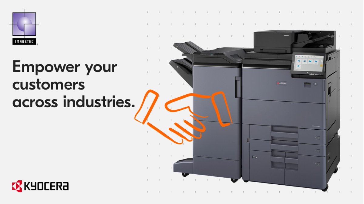 IMAGETECLP's tweet photo. Illuminate what’s possible for your business with the Kyocera Nova Series. 

✨🎨 ICC color profiles. 
🔐 Secure systems to keep data safe.
⏩ Dual toner container to keep processes moving.
🤸‍♂️ Flexible finishing options.

Ready for a brighter way to work?
https://t.co/bXVFqc9wzX https://t.co/9hX3jCtgyC
