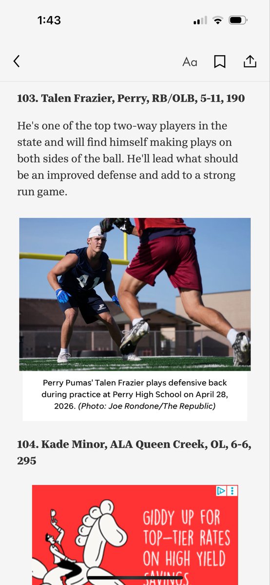 joshfrazier1028's tweet photo. 🤔🤔🤔 
One of the top 2 way players in the  state but at # 103 that’s a slap in the face. https://t.co/ehMJ4VrwvD