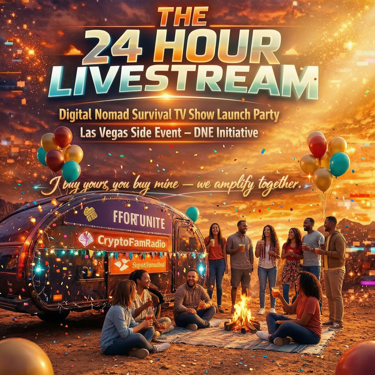 CryptoFamRadio's tweet photo. 🚨The 24 HR DNE Survivor Live Stream Schedule🚨

🚨NFT Mint Party Raffle Sponsor Giveaways! 

🚨June 4/5th Noon to Noon EST!

🚨Here's our list of sponsors, creators, partners, contributors and NFT holders being spotlight on our live stream in a few short days! 

🚨If you don't see yourself on the list and you're a NFT holder, contact me immediately to schedule your 1 HR spotlight!  

🚨Speaker Spotlights June 4th
12pm EST @SpyCrypto 
1pm @peanutt 
2pm @RachelOnchain 
3pm @XRPLGigaChad 
4pm @LadyDev1128 
5pm @ClickClick2208 @BullishchrisT 
6pm @TACV666 @666memecoin 
7pm @TheRemedyVI 
8pm @MisstPuPu 
9pm @NFTerramike 
10pm @BudzyOfficial 
11pm @XRPXolo 
June 5th
12am EST @Playboy0f_XRP  
1am @Playboy0f_XRP 
2am @AsiNaci2 
3am @btckillas 
4am @Gram_Tam68 
5am @btckillas 
6am this could be you
7am this could be you
8am @cryptorush111 
9am @MementoAdere 
10am @youngchuckydboy
11am @MiggyCryptoX 

Please follow, like, repost, bookmark and tag 3 friends to be considered for our 24HR raffle giveaway!