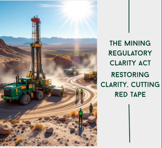 NationalMining's tweet photo. The Mining Regulatory Clarity Act would provide the certainty needed to help advance domestic mining projects and strengthen America's mineral supply chains. As demand for minerals continues to grow, Congress should continue working to deliver the clear, predictable permitting framework needed to support responsible mineral development here at home. For more: https://t.co/g6eN6sJZ7M