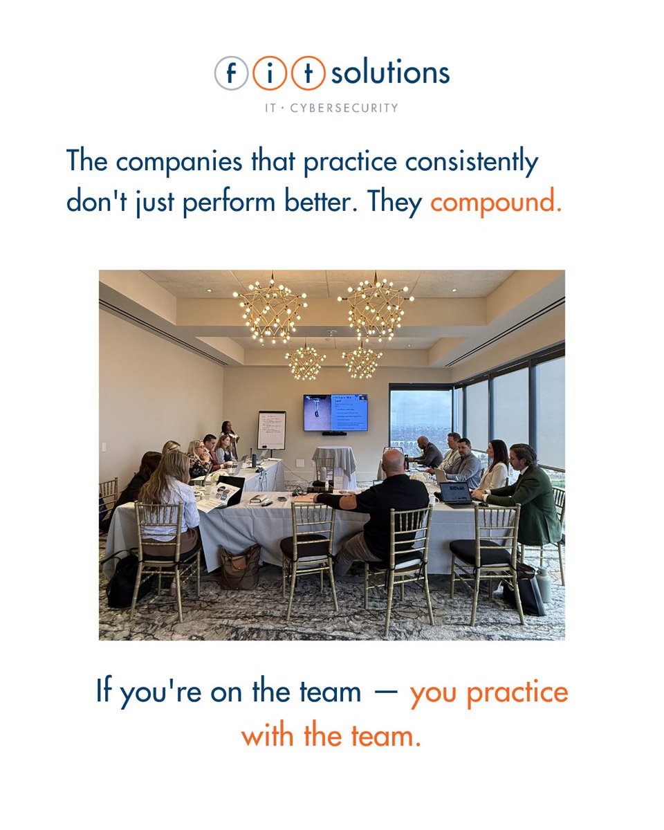 FITsolutionsIT's tweet photo. Your team is practicing right now. The question is whether they're practicing on your customers or with each other. 🏆 https://t.co/jTLhmjEhUi