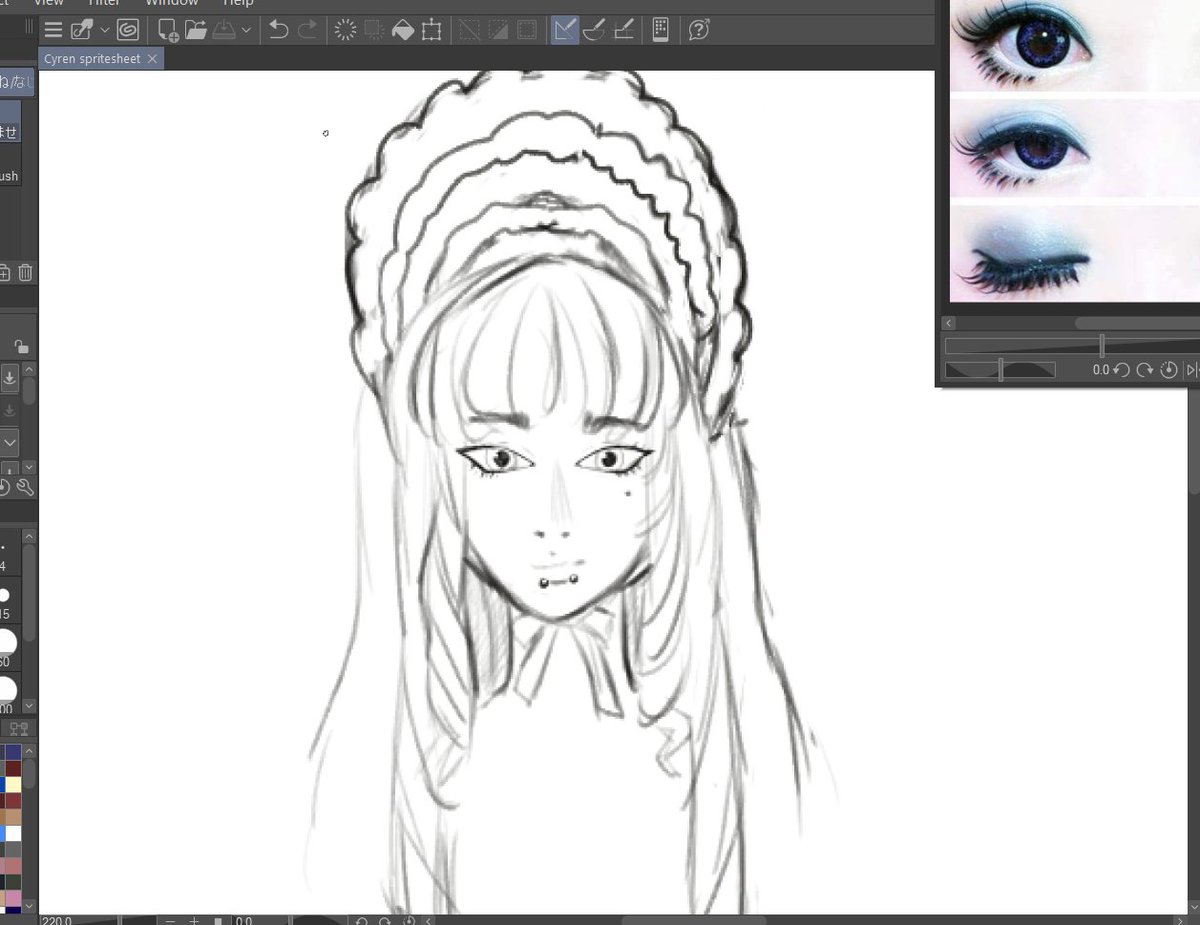 Crucifixheart's tweet photo. Say hello to Cyren. He's not done yet but I'm just trying to get a feel for his design rn before I move onto his sprites.  He will have two sprite models, one in his lolita/outside clothes and one wear he has them off and looks more masculine. https://t.co/Aatgiy45Ff