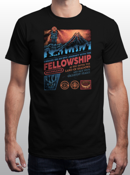 qwertee's tweet photo. "Epic Journey with the Fellowship" is today's tee on https://t.co/LdSWa6Ss6H RePost for a chance at a FREE TEE! https://t.co/HdBQWj0zX8