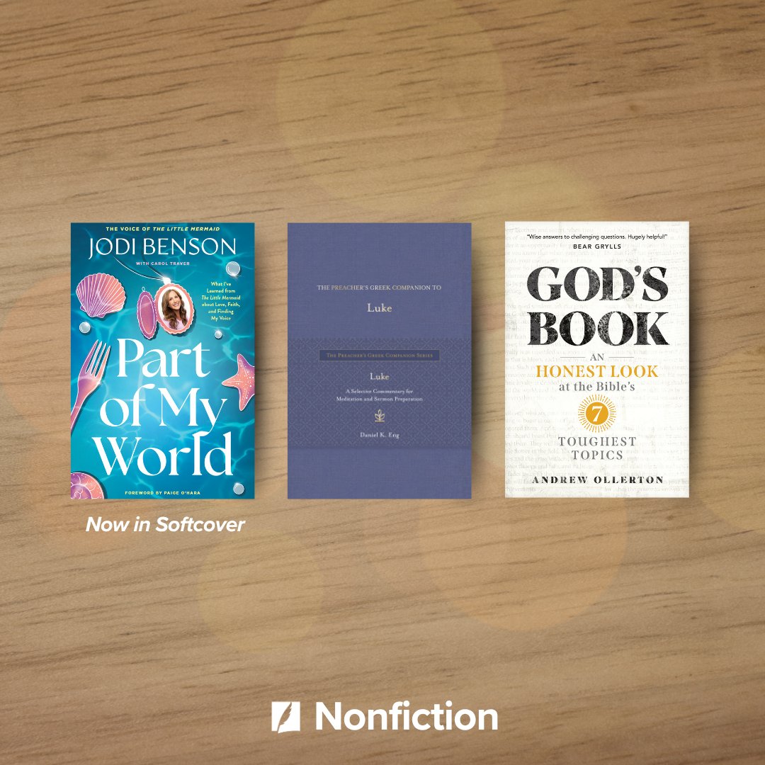 TyndaleHouse's tweet photo. New nonfiction books publishing in June 2026:
Part of My World (softcover) - https://t.co/sPLEbk4XGV
The Preacher's Greek Companion to Luke - https://t.co/1uO18FjlfU
God’s Book - https://t.co/dnHOIul9AR

@AndyOllerton https://t.co/OQ5ve5jfF9