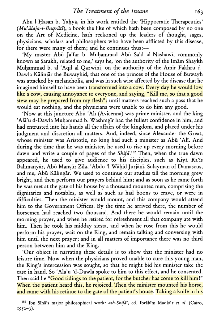 AlMaqamat_'s tweet photo. This is hilarious. Ibn Sina once treated a Buyid prince who thought he had been transformed into a cow https://t.co/V4opE5Jy3S