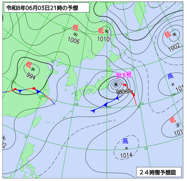 kuri_tenki's tweet photo. 6月3日㈬九州の天気 #都城市⛅/30℃
【台風一過となるのは一部のみ】
台風6号は東日本の南岸を東へ進んでいます。

・太平洋側平野部は晴れて、気温上昇☀
・一部で雨が残る所も次第に天気持ち直す
・26～33℃📈

宮崎市は昨日比+9℃、湿度も高くなるので、
熱中症に十分な注意を。

太平洋沿岸はまだウネリ高波に注意⚠