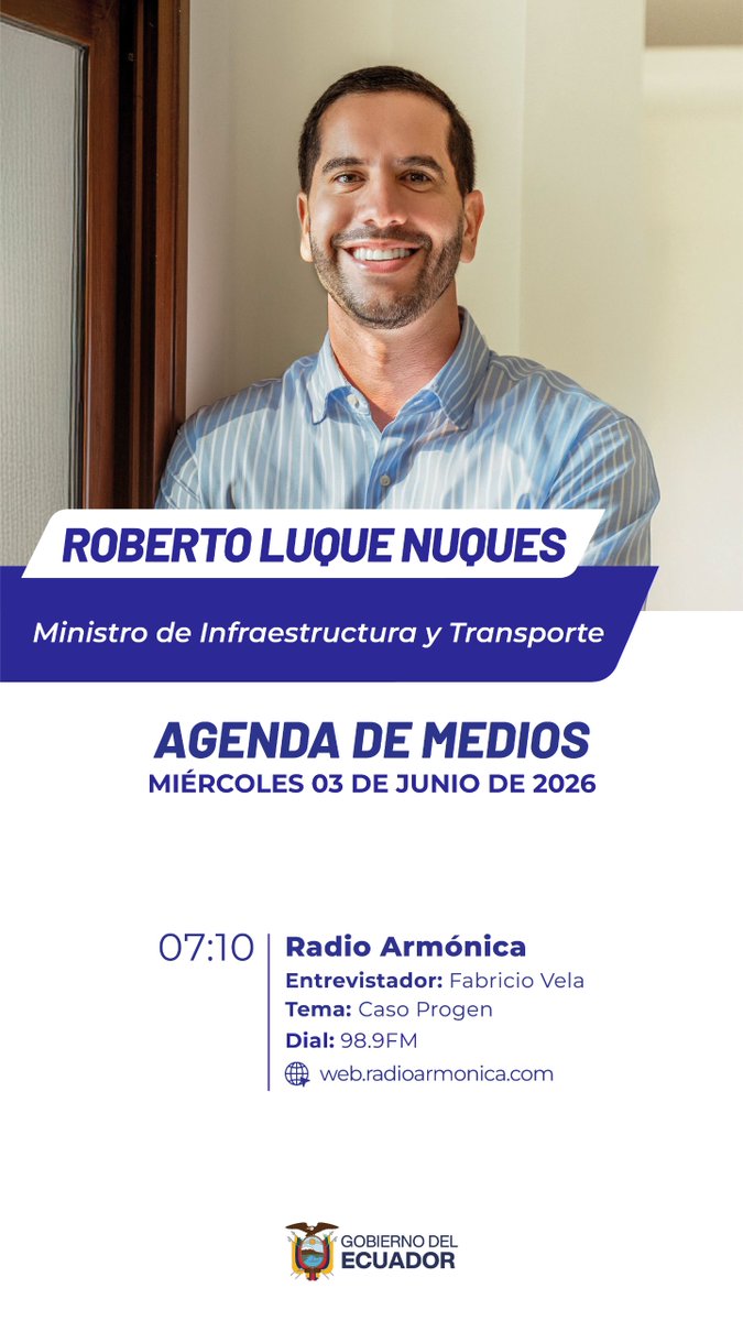 Ministerio de Infraestructura y Transporte 🇪🇨 tweet media