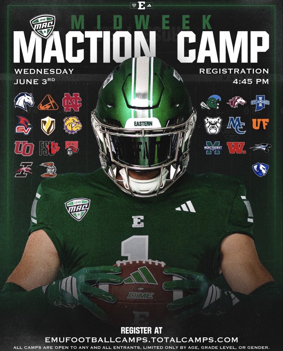 GavinG177's tweet photo. Excited to attend the @EMUFB  Midweek Maction camp this Wednesday!

@EScottEmuakpor1 @Coach_Javi1 @OkemosWolvesFB @CoachKNoDuke @PrepRedzoneMI @MichFBFrenzy @MIexposure https://t.co/Mr8RCrUMZ1